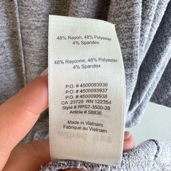 Wilfred Free Aritzia Grey Open Front Zlata Cardigan Sweater Women’s Size Medium - Picture 8 of 9